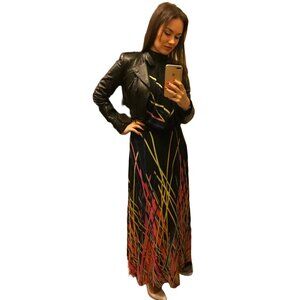 Made in Italy Multicolor Maxi Dress, Size XS
